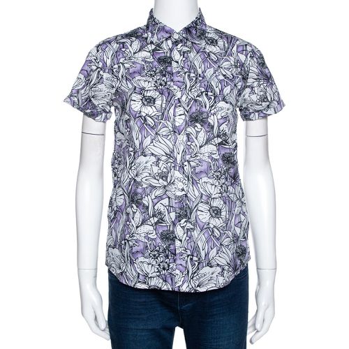 Gucci Purple Floral Print Cotton Short Sleeve Shirt S - Gucci - Modalova