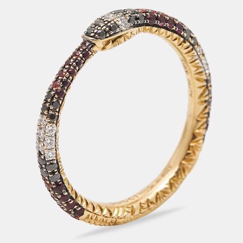 Gucci Ouroboros Multi Gemstone 18k Yellow Gold Ring Size 52 - Gucci - Modalova