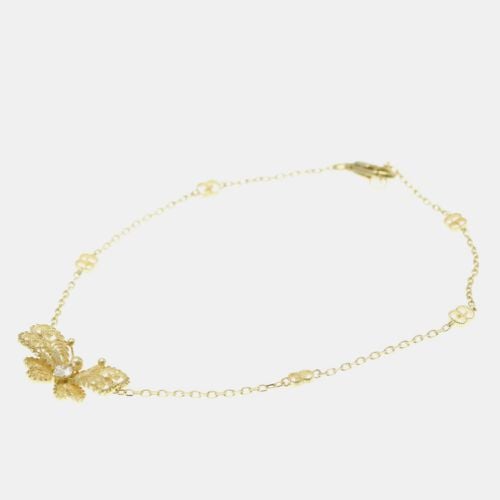 K Gold Diamond Butterfly Diamond Bracelet - Gucci - Modalova