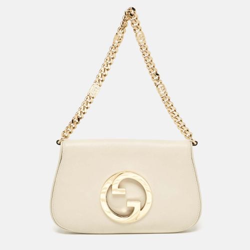 Off Leather Small Blondie Shoulder Bag - Gucci - Modalova