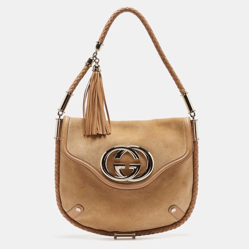 Suede Medium Britt Tassel Hobo - Gucci - Modalova