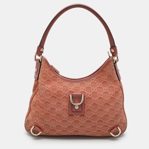 Gucci Pink Guccisssima Suede Abbey D-Ring Hobo - Gucci - Modalova