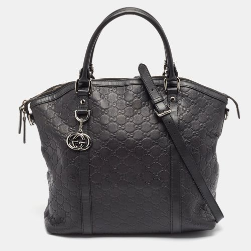 Gucci Black Guccissima Leather GG Charm Dome Satchel - Gucci - Modalova