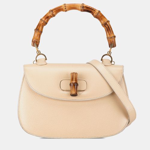 Gucci Beige Leather Bamboo Night Satchel Bag - Gucci - Modalova