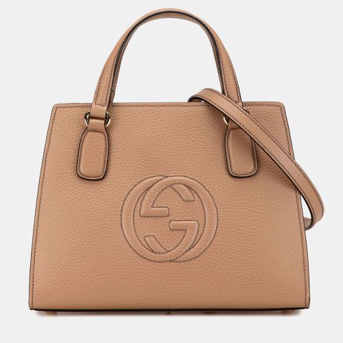 Gucci Light Brown Leather Medium Soho Convertible Tote Bag - Gucci - Modalova