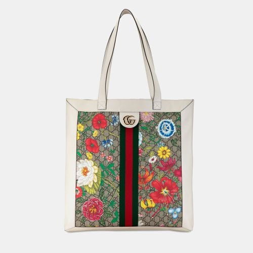 Gucci Multicolour GG Supreme Flora Ophidia Tote Bag - Gucci - Modalova