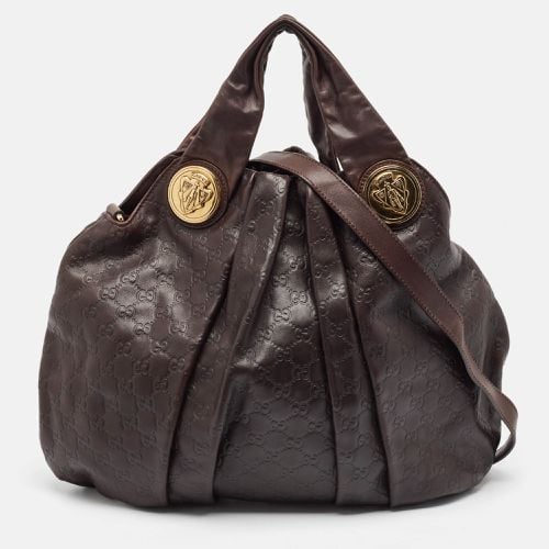 Dark ssima Leather Large Hysteria Hobo - Gucci - Modalova