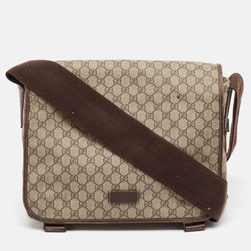 Gucci Beige/Brown GG Supreme Canvas and Leather Diaper Messenger Bag - Gucci - Modalova