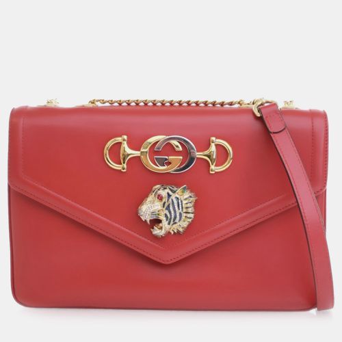 Gucci Red Leather Rajah Medium Crossbody Bag - Gucci - Modalova