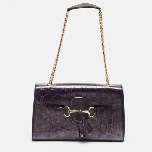 Gucci Purple Guccissima Patent Leather Medium Emily Shoulder Bag - Gucci - Modalova