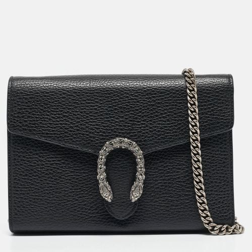 Gucci Black Leather Leather Dionysus Wallet On Chain - Gucci - Modalova