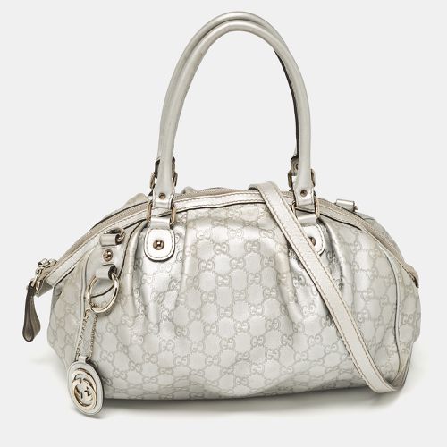 Gucci Silver Guccissima Leather Sukey Satchel - Gucci - Modalova