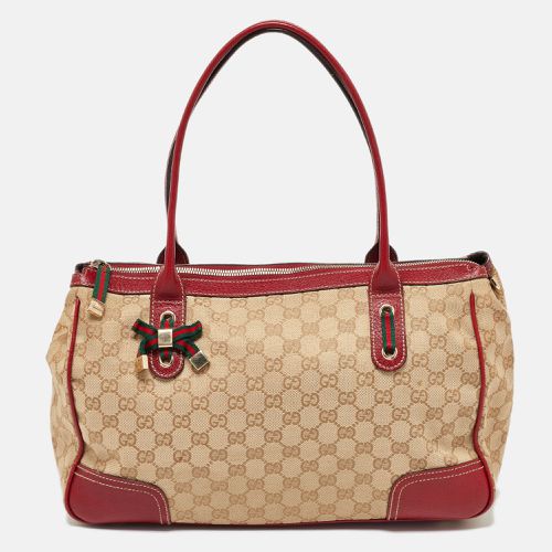 Gucci Beige/Red GG Canvas and Leather Princy Tote - Gucci - Modalova