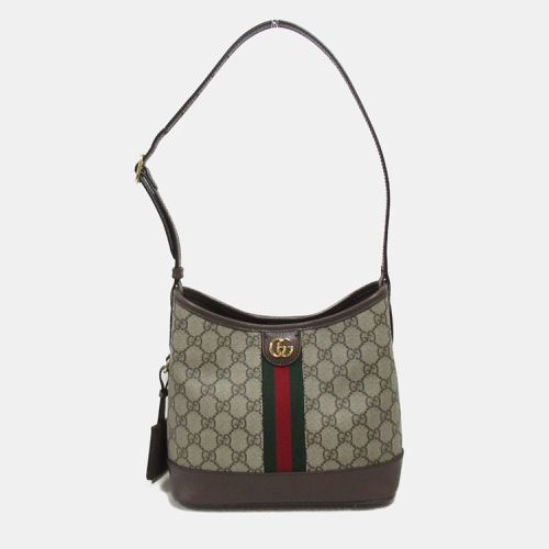 Gucci Beige Brown Coated Canvas Shoulder Bag - Gucci - Modalova