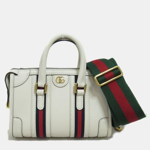 Gucci White leather Mini Top Handle Shoulder Bag - Gucci - Modalova