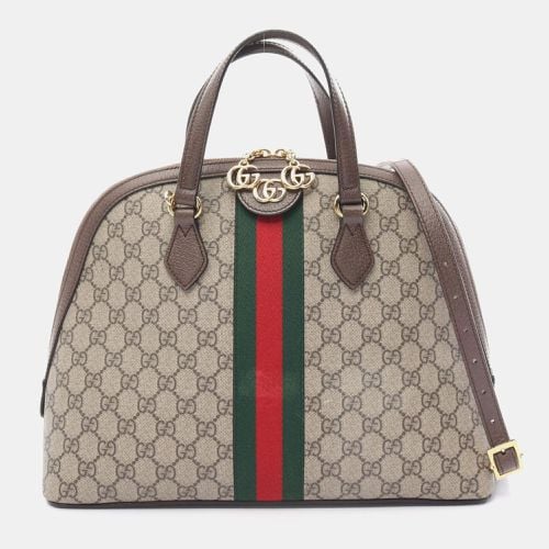 Gucci Beige Multicolor Coated Canvas Leather Ophidia GG Medium Supreme Handbag - Gucci - Modalova