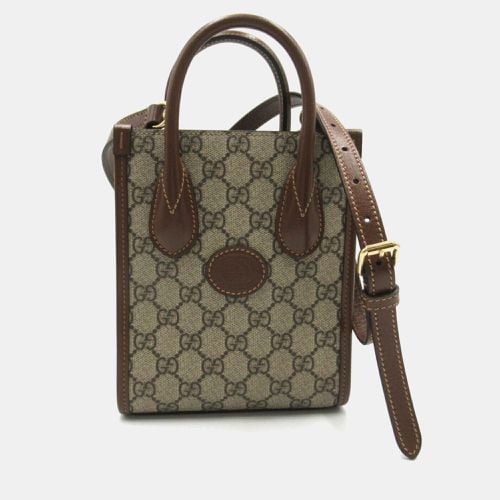 Gucci Brown Coated Canvas Leather Interlocking G Tote Bag - Gucci - Modalova