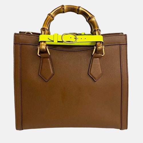 Gucci Brown Diana Bamboo Leather Tote Bag - Gucci - Modalova