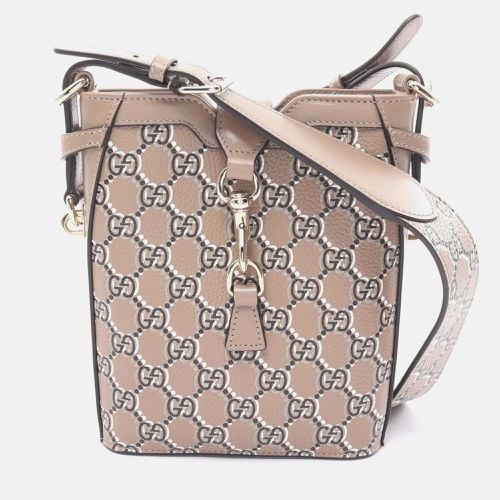 Gucci Beige Leather GG Shadow Bucket Shoulder Bag - Gucci - Modalova