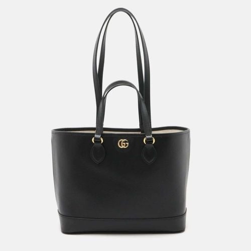 Gucci Black Leather Double G Small Tote Bag - Gucci - Modalova