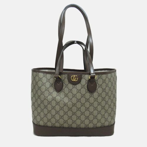 Gucci Beige Brown Canvas GG Tote Bag - Gucci - Modalova