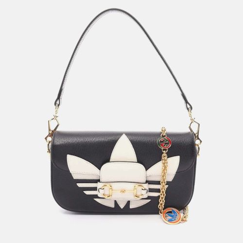 Gucci x Adidas Black White Leather Horsebit Handbag - Gucci - Modalova