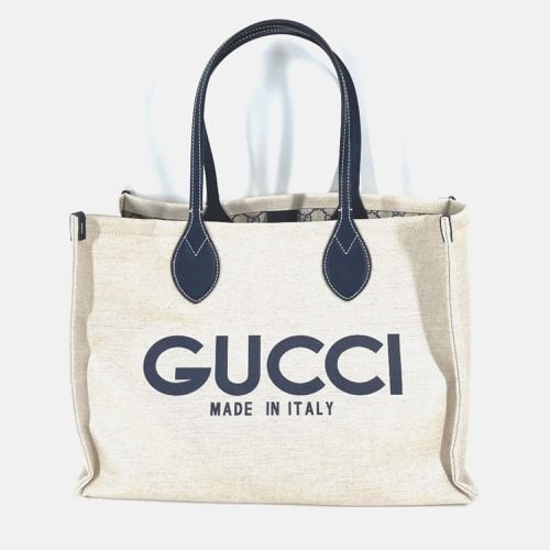 Gucci Beige x Black Dark Navy Tote Bag - Gucci - Modalova