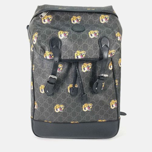 Gucci Black Interlocking G Tiger Backpack - Gucci - Modalova