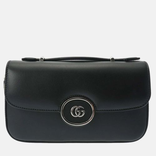 Gucci Black Leather Double G Shoulder Bag - Gucci - Modalova