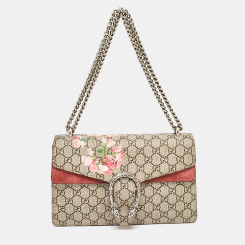 Gucci Pink/Beige Signature Coated Canvas and Suede Small Dionysus Shoulder Bag - Gucci - Modalova