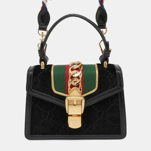 Gucci Mini GG Velvet Sylvie Satchel - Gucci - Modalova