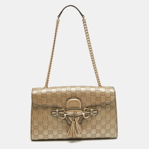 Gucci Gold Guccissima Leather Medium Emily Chain Shoulder Bag - Gucci - Modalova