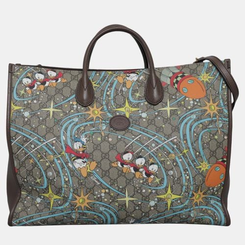 Gucci Brown Coated Canvas Disney Donald Duck Tote Bag - Gucci - Modalova