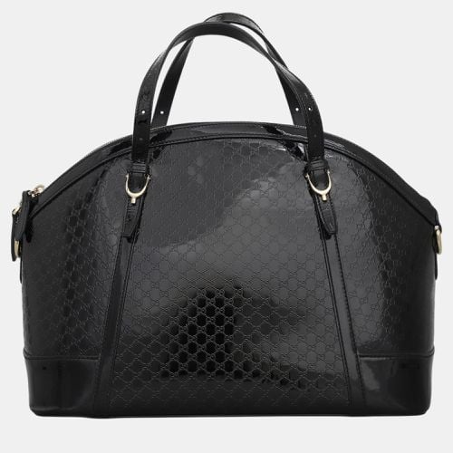 Gucci Black Patent Leather Large Dome Satchel Bag - Gucci - Modalova