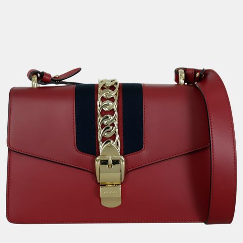 Leather Small Sylvie Shoulder Bag - Gucci - Modalova