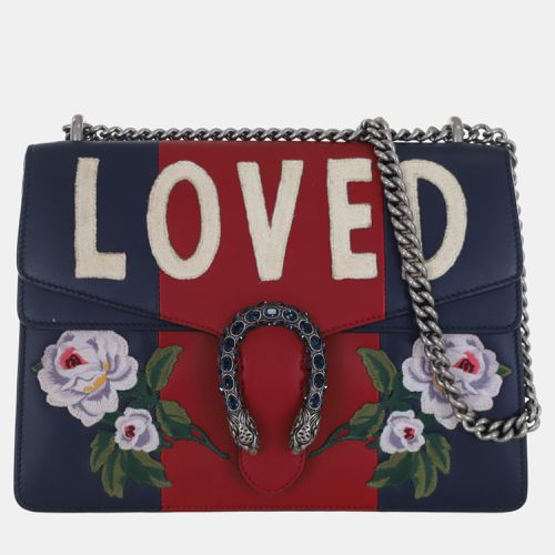 Gucci Red/Blue Leather Medium Loved Dionysus Shoulder Bag - Gucci - Modalova