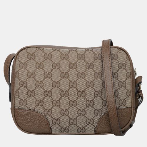 Gucci Brown/Beige GG Canvas and Leather Bree Crossbody Bag - Gucci - Modalova