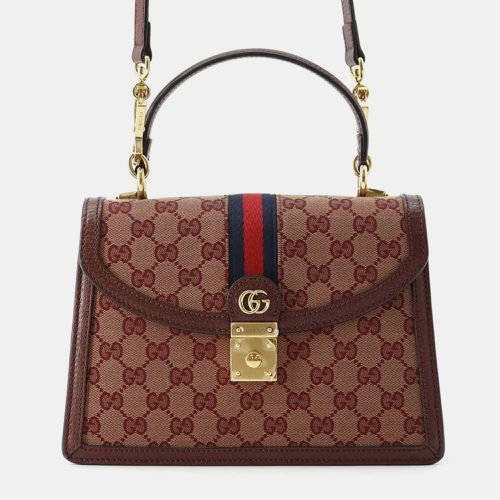 Gucci Bordeaux Canvas Leather Offdia Shoulder Bag - Gucci - Modalova