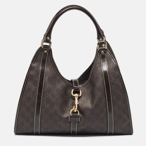 Gucci Dark Brown GG Supreme Canvas and Leather Medium Joy Shoulder Bag - Gucci - Modalova