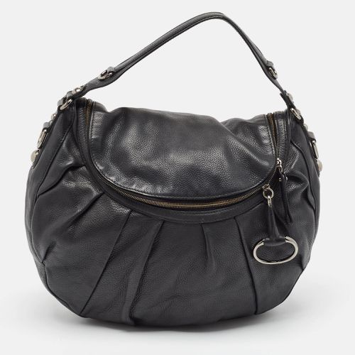 Gucci Black Leather Icon Bit Hobo - Gucci - Modalova