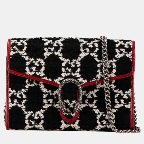 Gucci Black GG Tweed Dionysus Wallet on Chain - Gucci - Modalova