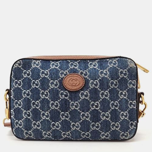 Gucci Denim Interlocking Crossbody Bag - Gucci - Modalova