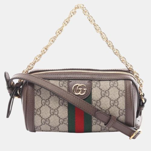 Gucci Beige Brown Multicolor Coated Canvas Leather Ophidia GG Supreme Shoulder Bag - Gucci - Modalova