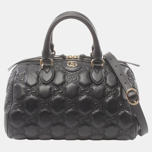 Gucci Black Leather GG Matelasse Handbag - Gucci - Modalova