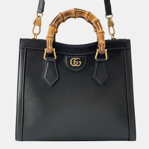 Gucci Black Diana Small Bamboo Handle Tote Bag - Gucci - Modalova