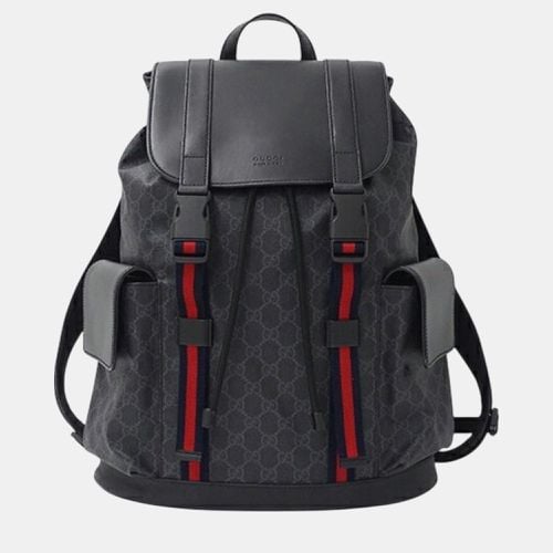 Gucci Black GG Supreme Backpack - Gucci - Modalova