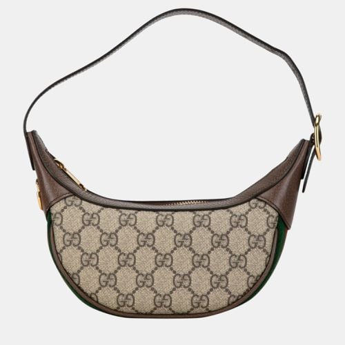 Brown PVC Leather Half Moon Ophidia Handbag - Gucci - Modalova