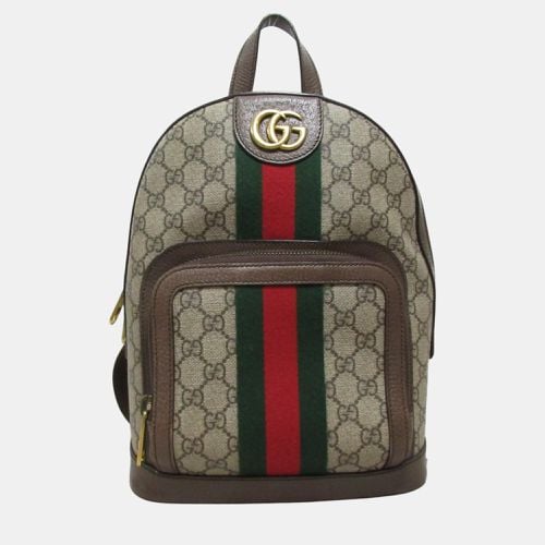 Gucci Beige PVC coated canvas Ophidia GG Small Backpack - Gucci - Modalova