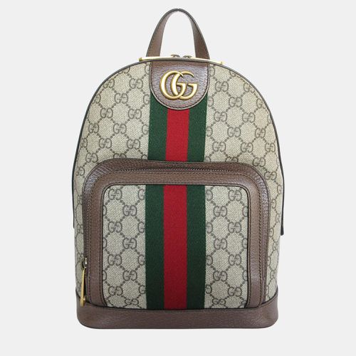 Brown Gold Supreme Canvas GG Marmont Backpack - Gucci - Modalova