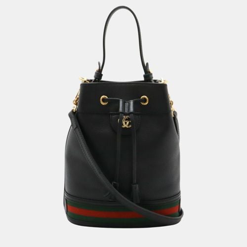 Gucci Black Leather Ophidia Small Bucket Bag - Gucci - Modalova